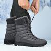 Winter Boots for Men Outdoor Warm Fleece Lined Waterproof High Top Fur Boots Non Slip Snow Boots Hiking Boots Pig Skin Camping Plus Size Work Boots