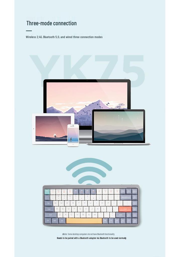 H75 Multi-Mode Low Profile Wireless/Wired Mechanical Keyboard