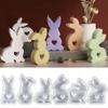 3D Heart Rabbit Silicone Mold DIY Animal Aromatherapy Candle Gypsum Soap Mold Home Decorations Exploy Resin Molud Craft