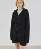 Step Around Nef Wool Hood Zip-Up Cardigan_Black