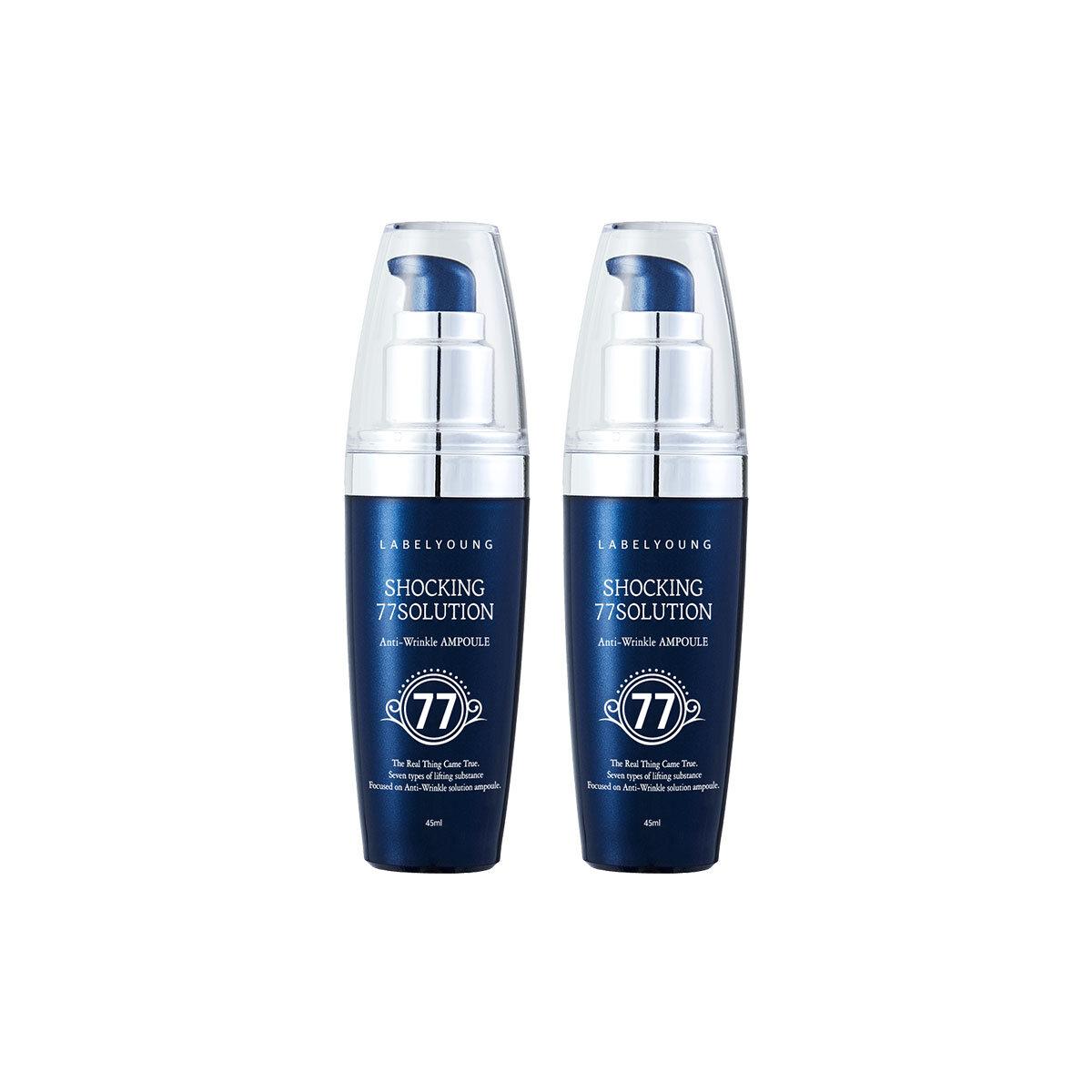 Shocking 77 Solution Wrinkle Ampoule 45ml x 2 Skin Elasticity + Wrinkle Care 7 types of wrinkle-improving ingredients Select Shocking 77 Solution Wrinkle Ampoule 2 pcs