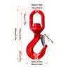 2 Ton Swivel Hook Swivel Hook 2 Ton Load Bearing Heavy Duty Alloy Steel Swivel Lifting Hook for Crane Hoist Swivel Lifting Hook