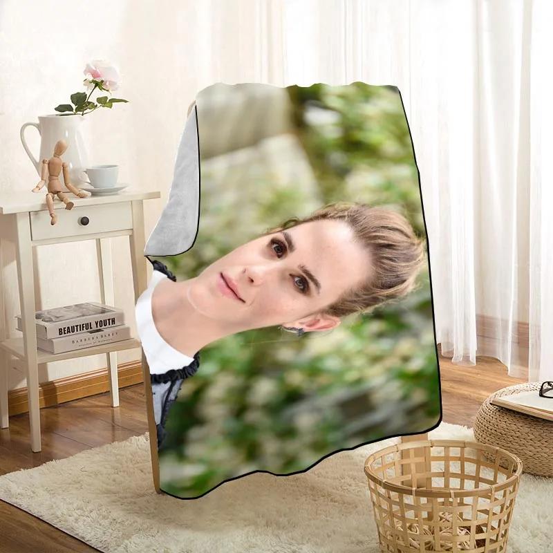 New Arrival Emma Watson Blankets Printing Soft Blanket Throw On Home/Sofa/Bedding Portable Adult Travel Cover Blanket