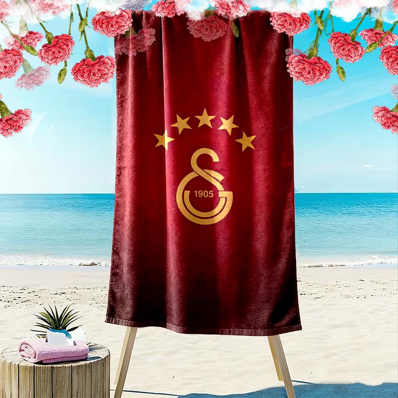 1pc Galatasaray SK Beach Towel, A Vibrant Beach Towel Suitable for Outdoor Activities, Camping, Hiking