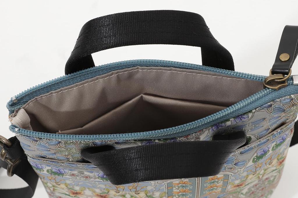 DDintex FLORET LONDON Schultertasche, Strawberry Thief, Grün, 18 x 5 x 21 cm [Liberty Print]