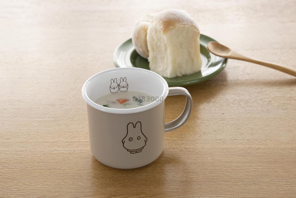 Fuji Enamel Miffy Pastel Ghost Miffy Enamel Mug, 8cm, Greige,