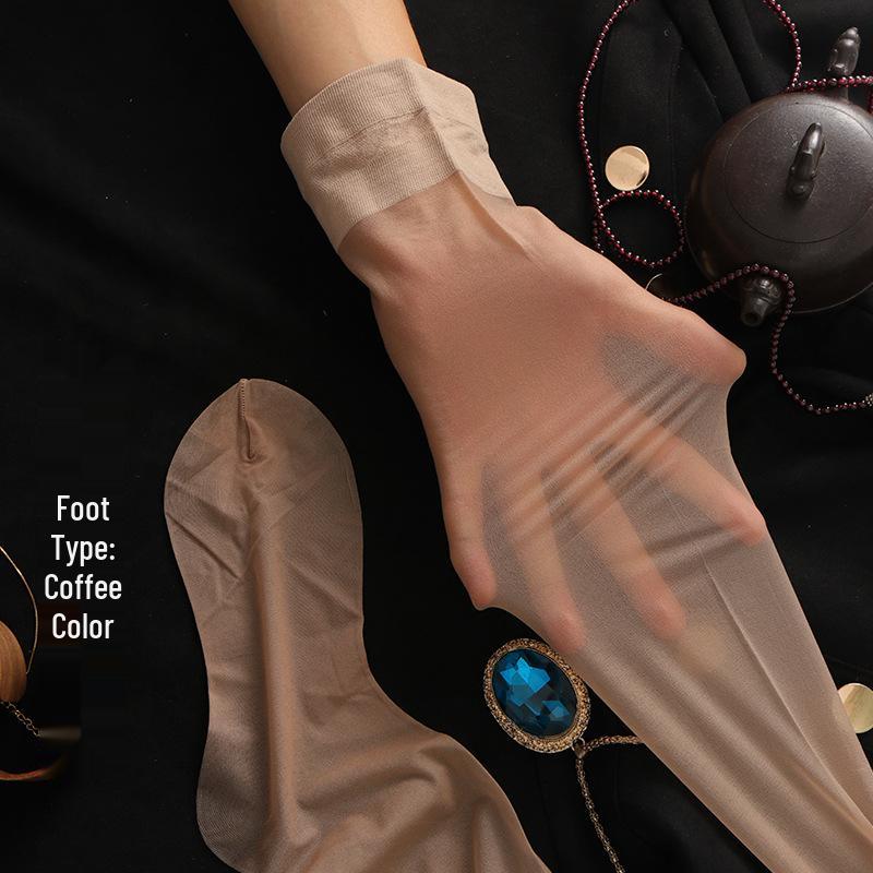 Women's Ultra-Thin Thigh-High Stockings: Non-Slip, Foot-Shaped Heel, Over-the-Knee, Perfect for Autumn