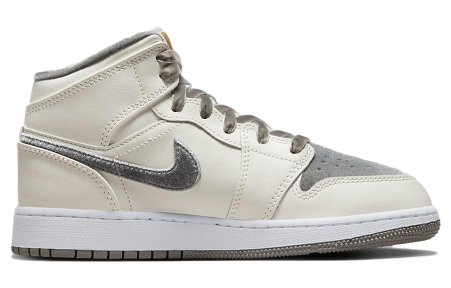 Air Jordan 1 Mid SE GS 'Pewter Velvet Toe'