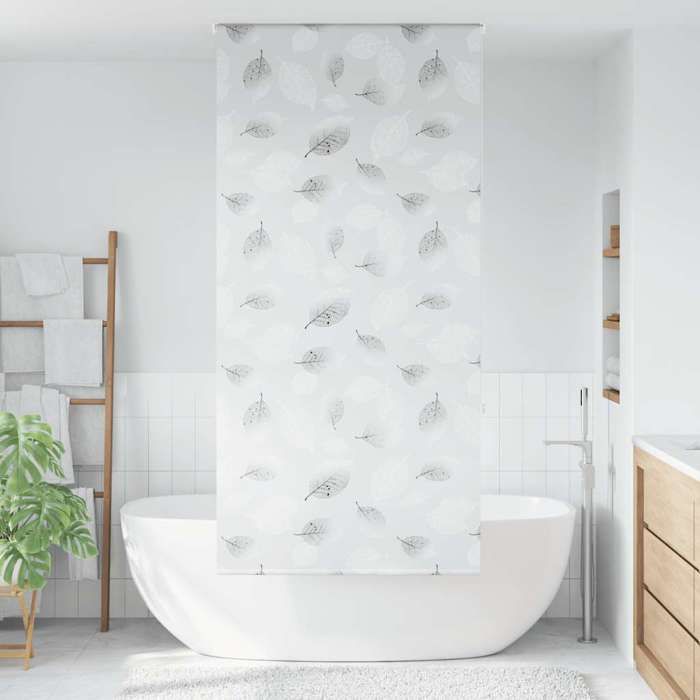 VidaXL Store enrouleur de douche 110x240 cm largeur du tissu 106 cm, store de douche, store enrouleur de rideau de douche, 4014859