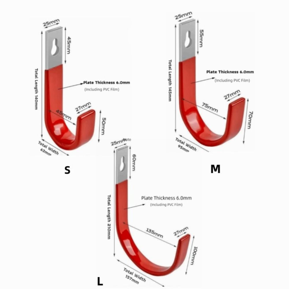 Qualität Strapazierfähig Schwerer Gegenstand Großer Haken Große Größe Metall Wandmontagehalterung Bohren Einzelner Haken Außen
