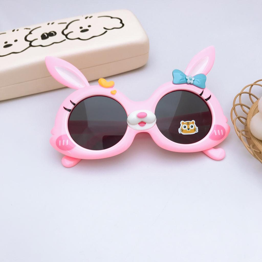 Big-Eared Rabbit Children'S Glasses Silicone Polarized Sunglasses Soft Frame Girl Princess Cute Boy Sunshade Glasses