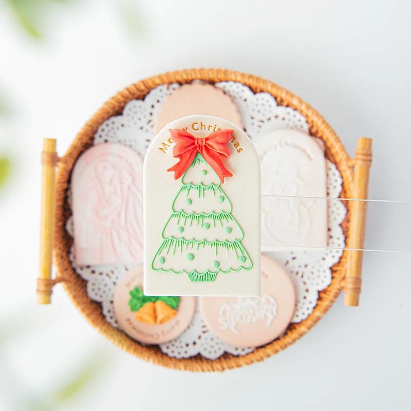 English Letter Fondant Stamp Cookie Mold Christmas/Birthday/Father/Mother/Valentine/New Year/Boy/Girl Blessing Embossing Mould