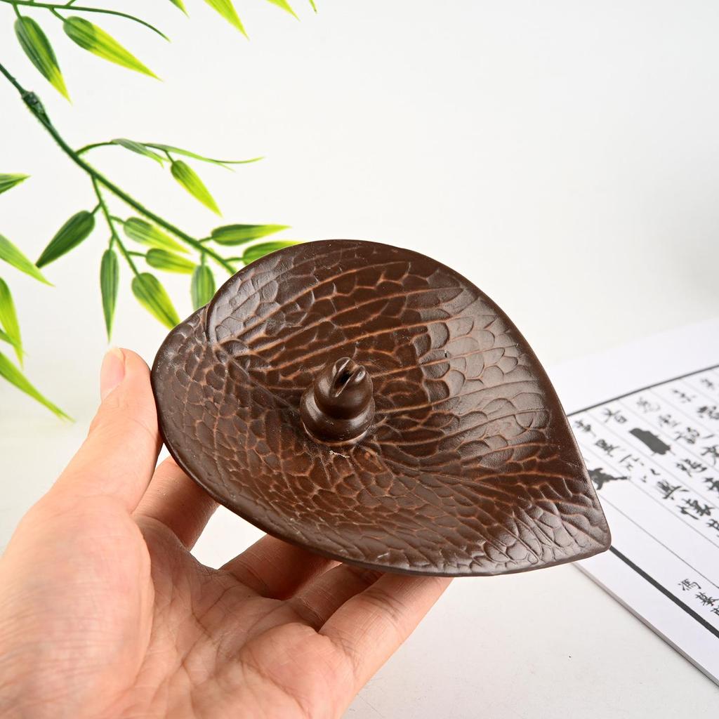 Lotus Leaf Incense Holder: Ash-Free Base for Sandalwood and Agarwood Incense