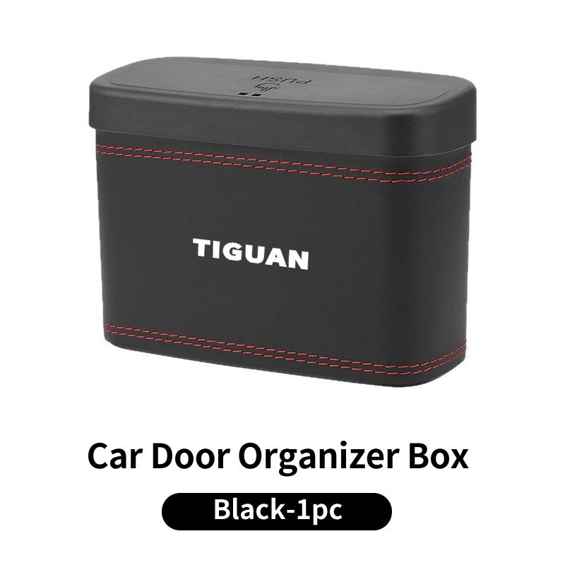 Car Push-Button Style Square Leather Multi Functional Organizer Box Trash Can For VW Tiguan Scirocco Jetta Beetle Golf PassatSZ1