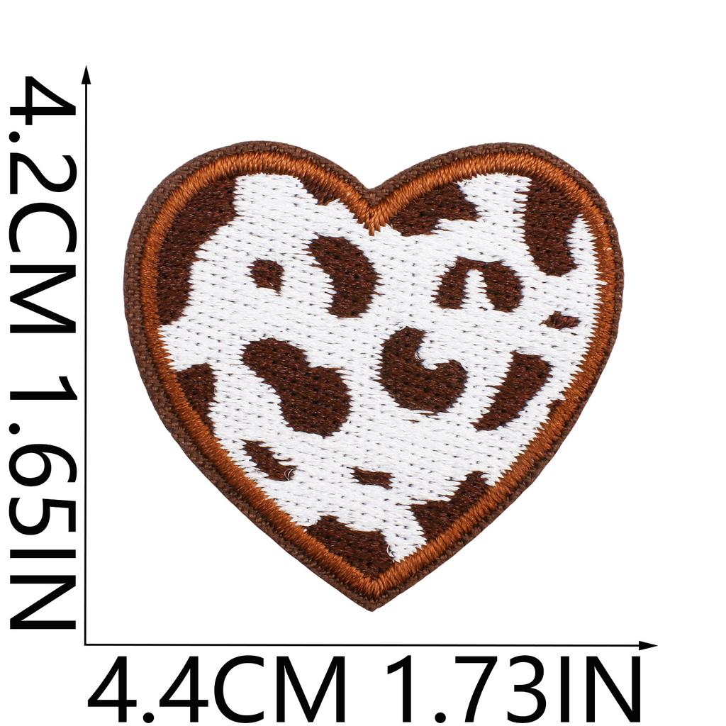 52 Pezzi Stoffa Ricamata Mista Tema Western Denim Adesivo Stile Punk Teschio Patch Adesivo Decorazione Vestiti Cactus