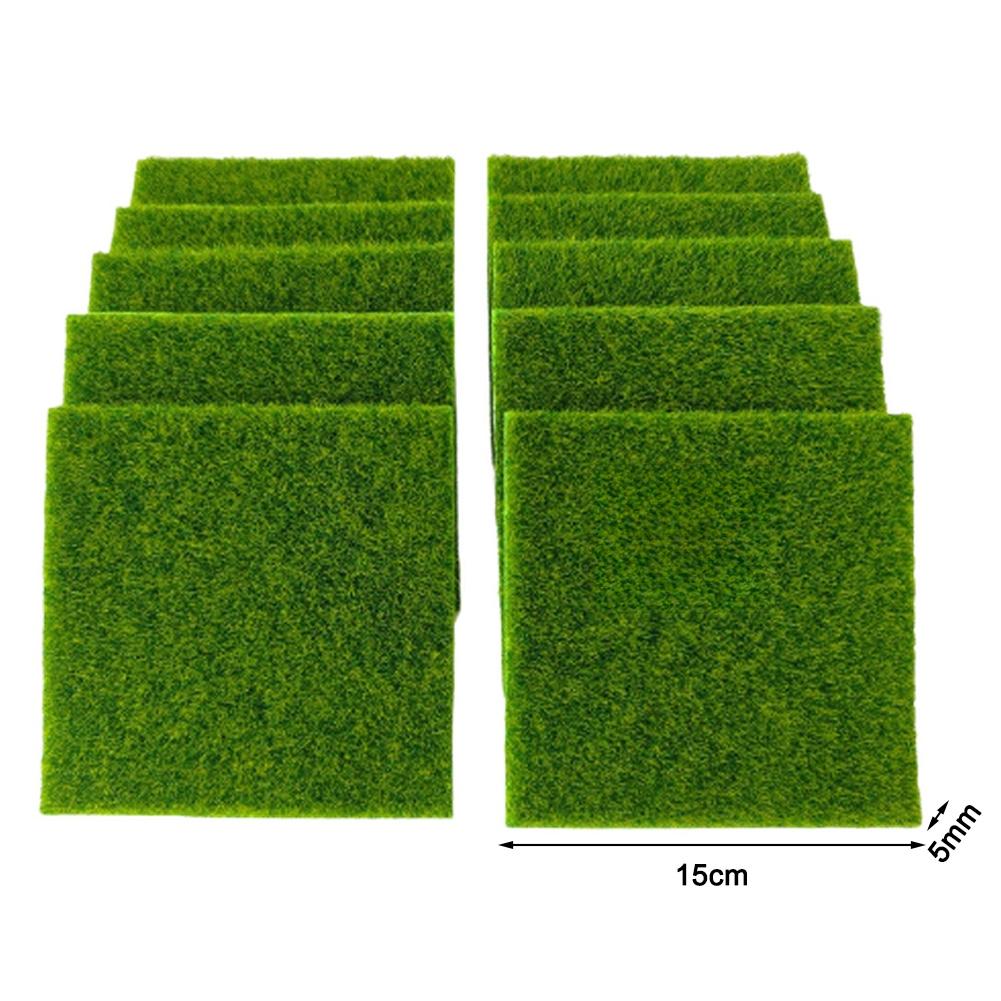 

10Pcs Artificial Turf Set Green Wall For DIY Garden Decor Outdoor Garden Decor Fake Grass Mat Carpet Plastic