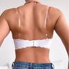 Women Strapless Front Closure Push Up Non-Slip Long Line Bandeau Bra