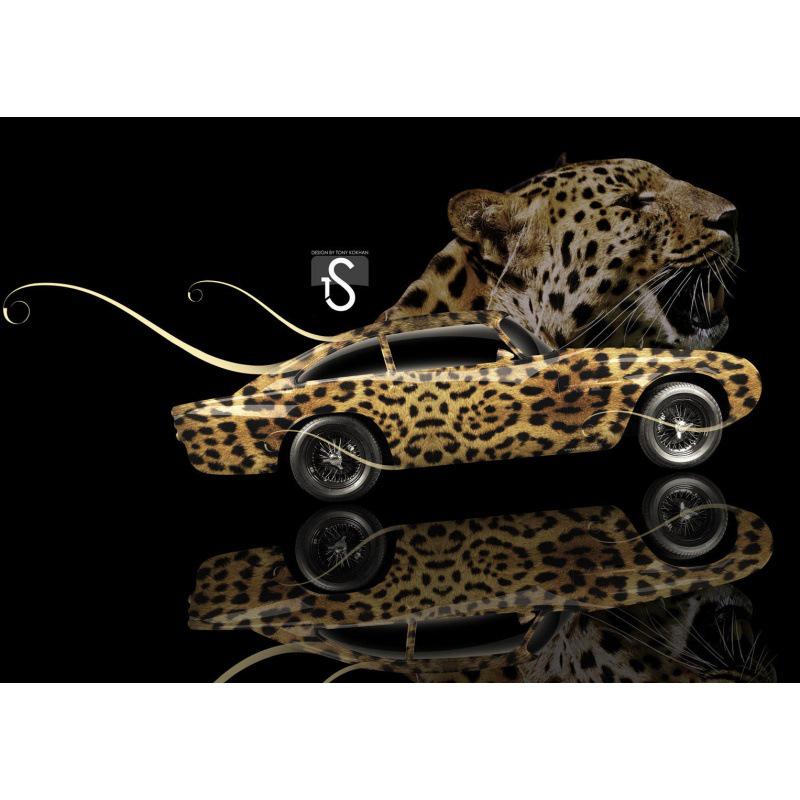 Dreamy Sports Car Animal Poster: Creative Wall Art for Bedroom, Bar, or Study