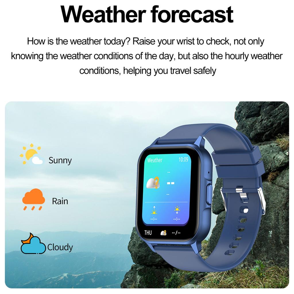 ZW36 1,83-calowy inteligentny zegarek z ekranem dotykowym, monitorujący stan zdrowia, wodoodporny zegarek sportowy