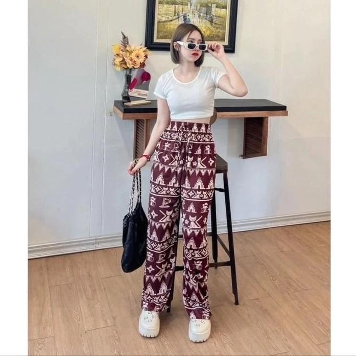Cat Pants Adjustable Elastic High Waistband Strap Sexy Unisex Man Women Print Thailand Casual Streetwear Beach Bohemian Retro Vintage