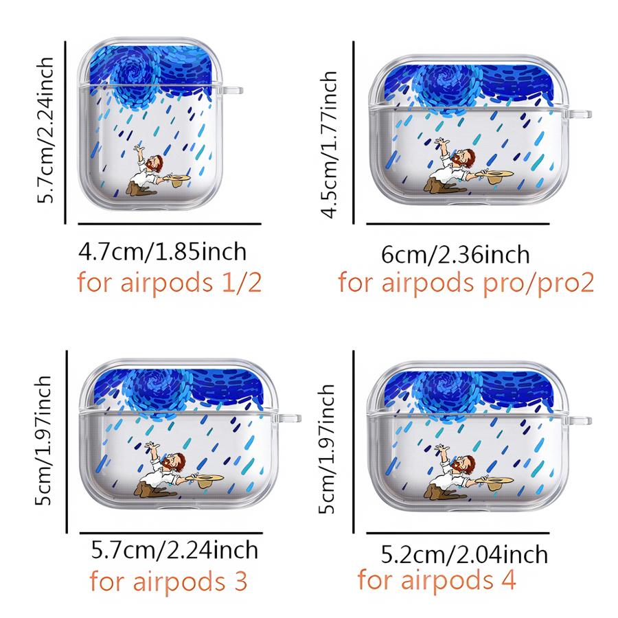Van Gogh Fashion Clear Earphone Cases Cover Case For Airpods Pro2 2 3 1 Pro 4 Pro3