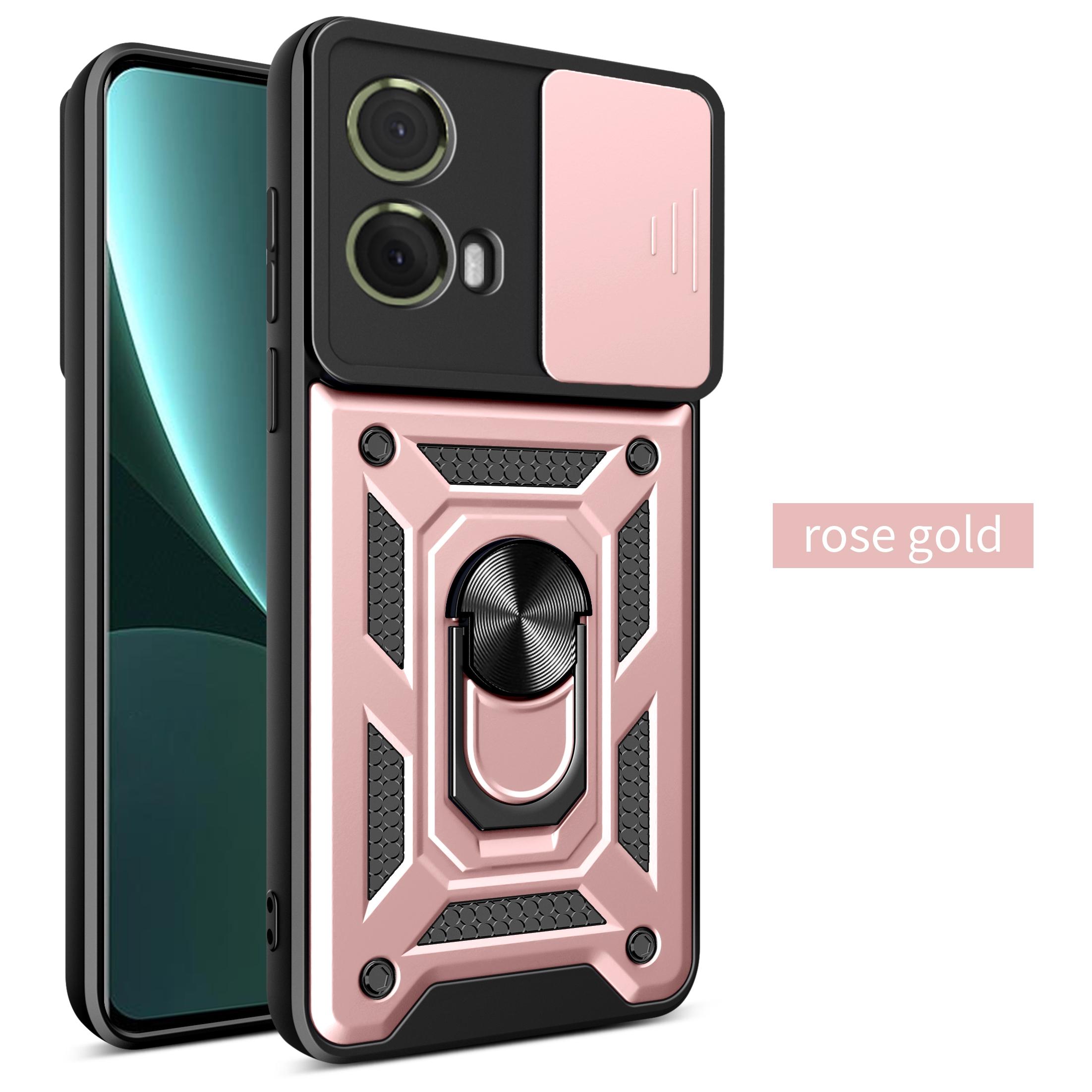 

Чехол Armor для Motorola Moto G85 G35 G75 G55 5G G05 G15 G04 G04S G24 G34 E14 E15 чехол-кольцо магнитная подставка держатель чехол Funda For Moto G85 5G розового золота