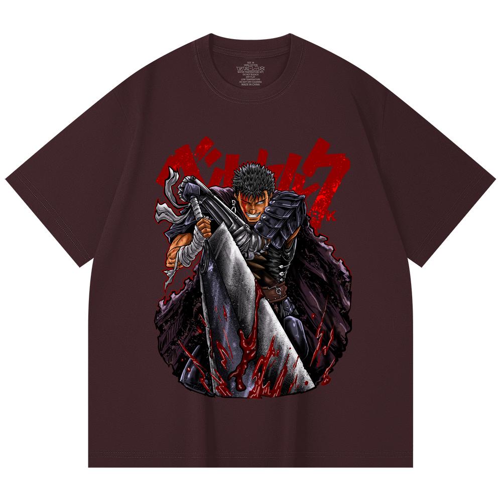 

230 Gsm 100% Cotton Berserk V7 Print Unisex Heavy Cotton T Shirt 2XL