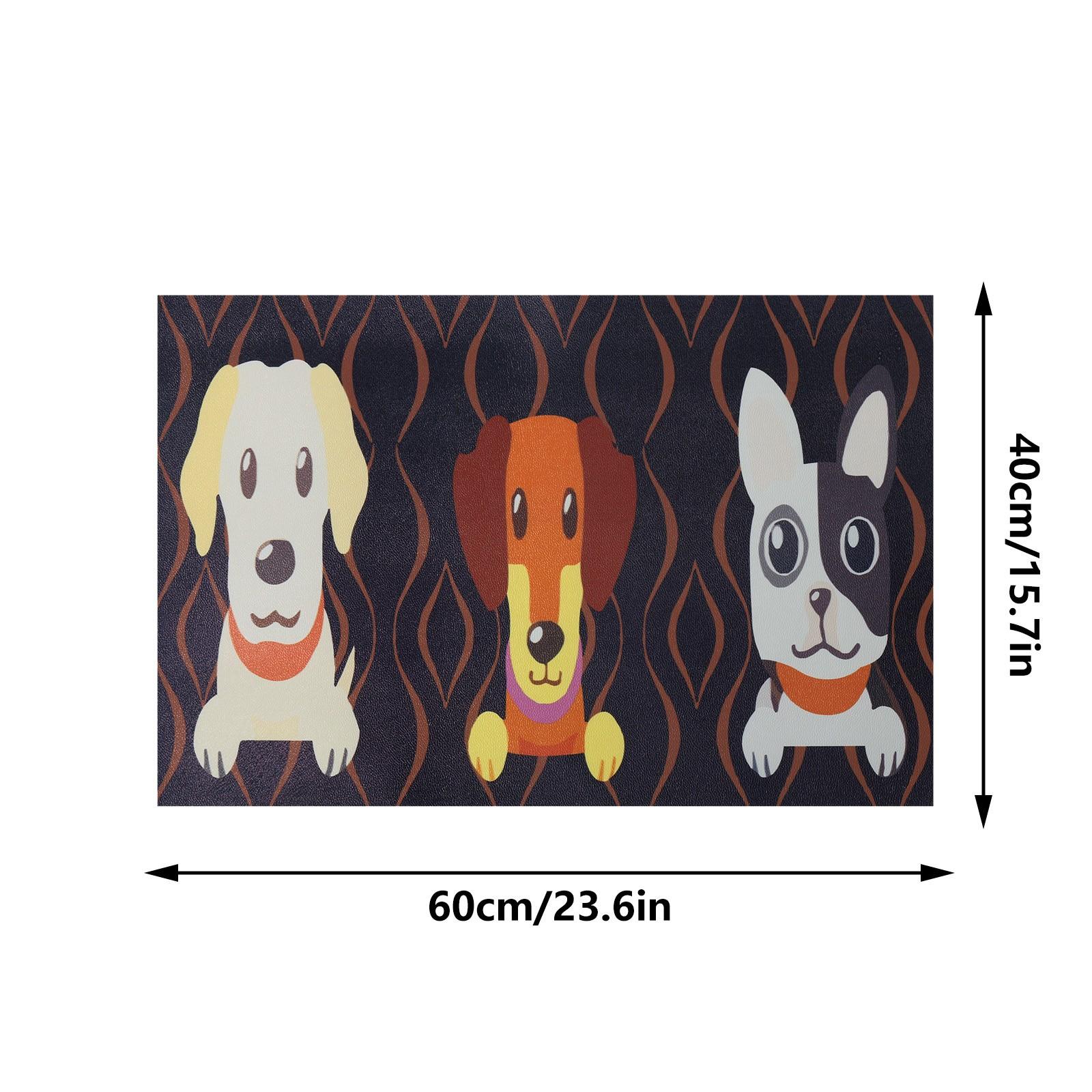 

Cartoon Household Wear-Resistant Foot Household Waterproof And Oil-Proof Leather Kitchen Foot Pad чёрный