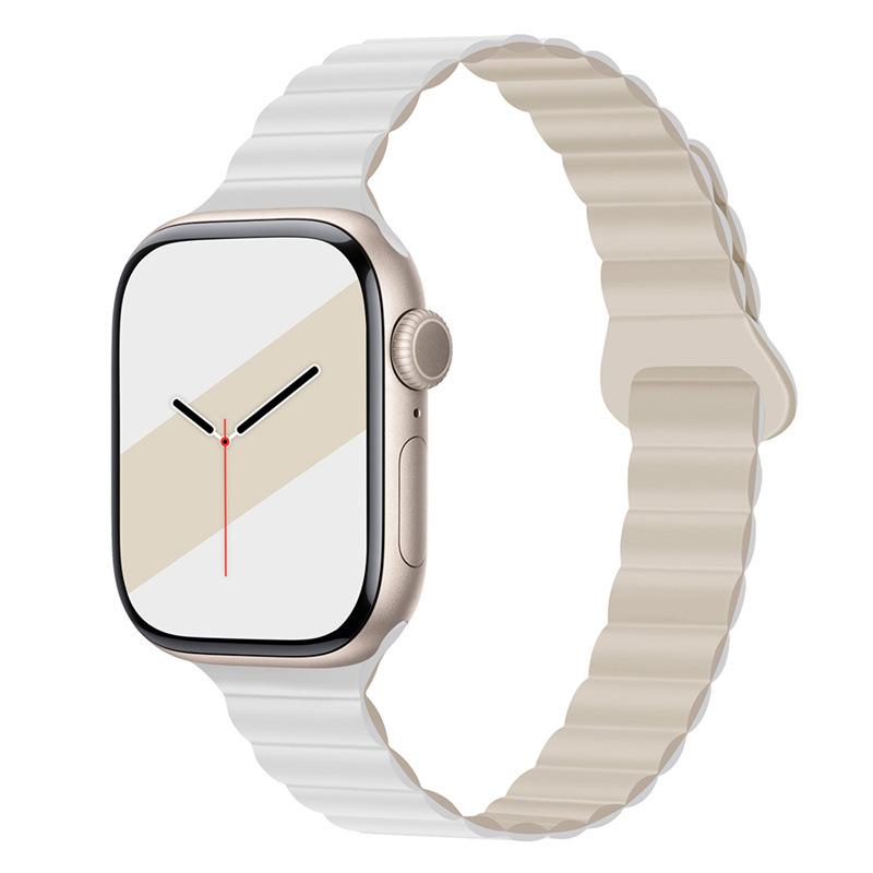 Suitable For Apple Watch Applewatch10 Compact Silicone Magnetic Strap Iwatch9876 Generation Se Fine