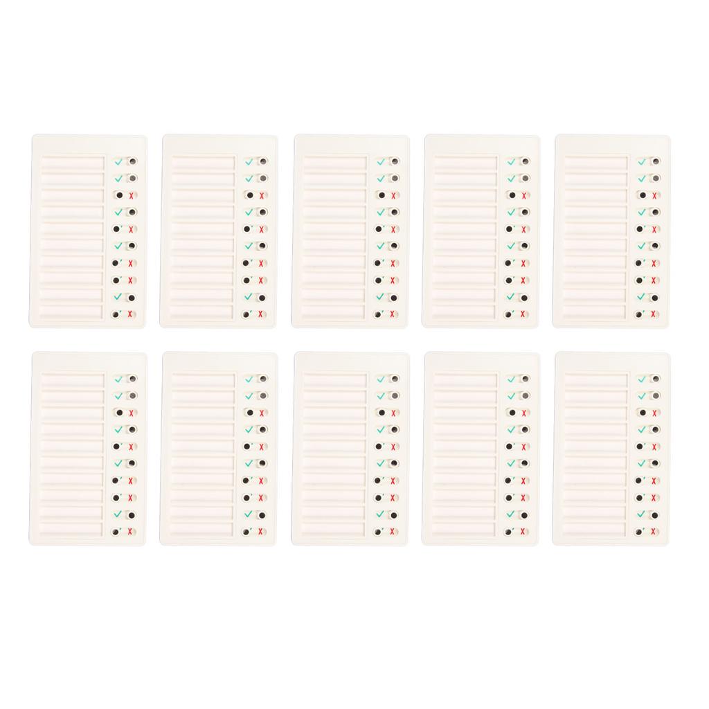 10 Stück Aufgaben-Checkliste Tafel Mehrzweck DIY Innovativ Blanko Wiederverwendbare Memo Planungstafeln für Kinder
