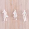 Dovhmoh 100pcs HO Scale 1:100 White Model People and Train Figures, Unpainted