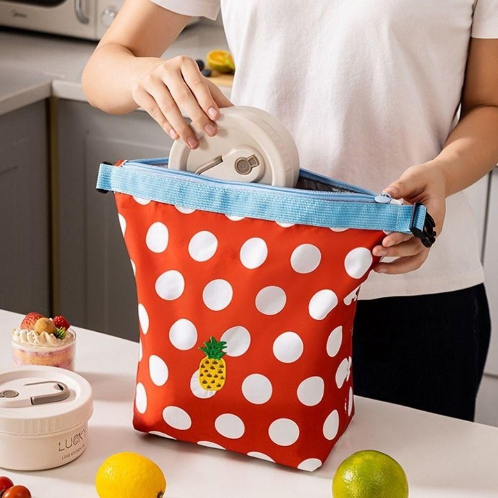 Foldable Food Box Bag Insulated Picnic Bag Portable Lunch Bag Fruit Preservation