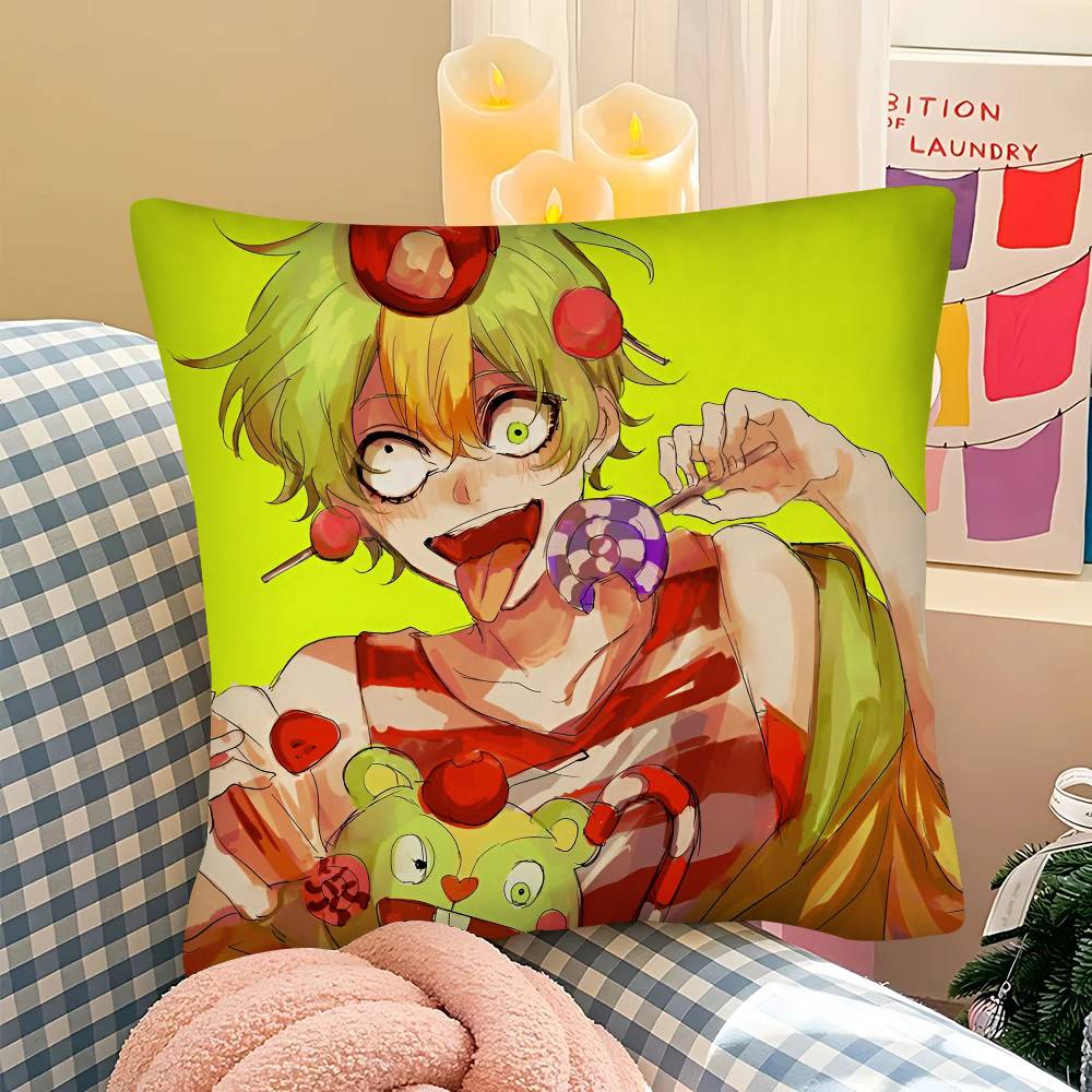 Hot Anime Happy Tree Friends Pillow Case Fashion Square Pillowcase Bedroom Sofa Room Ins Decoration Leisure Cushion Cover
