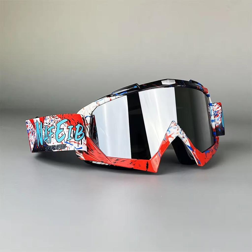 2026 Vibrant Frame Design Motocross Goggles UV400 Lens  Lightweight Durable Adjustable Strap Outdoor Sports Riding Goggles