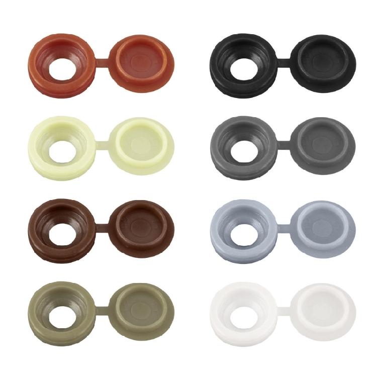 M6 Screw Decorative Covers Screw Protections for Furniture Cabinet Universal Foldable Snap Protective Cover 36pcs