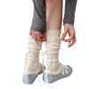 Women's Ballet-Style Ruffled Mesh Socks - Breathable, Anti-Pilling Cotton, Korean Style, Lace-Up Design
