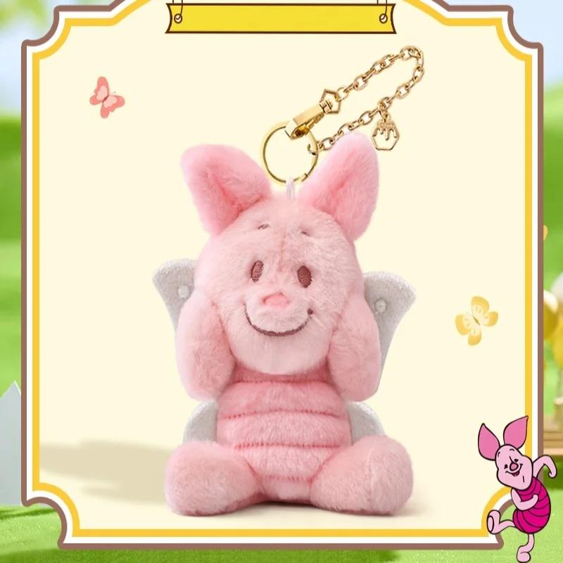 Genuine Winnie The Pooh Piglet Tigge Eeyore Plush Keychains Small Pendant School Bag Hanging Christmas Birthday Gifts Kids Toys