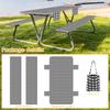 Fitted Picnic Table Cover Set Polyester Waterproof Rectangle Patio Tablecloth with Bench Cover Portable Outdoor Tablecloth Set
