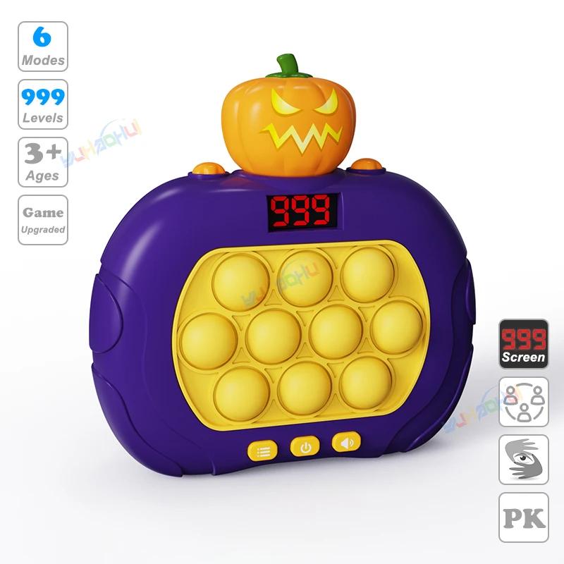 Funny Light Up Electronic Pop-Push Quick Push Game Puzzle Machine Quick Push Decompress Electronic Toy for Child Gaming Game