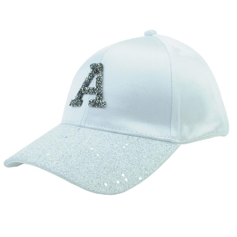 Women's Glitter Rhinestone Baseball Cap with Sun Protection - Trendy Spring/Summer Duckbill Design