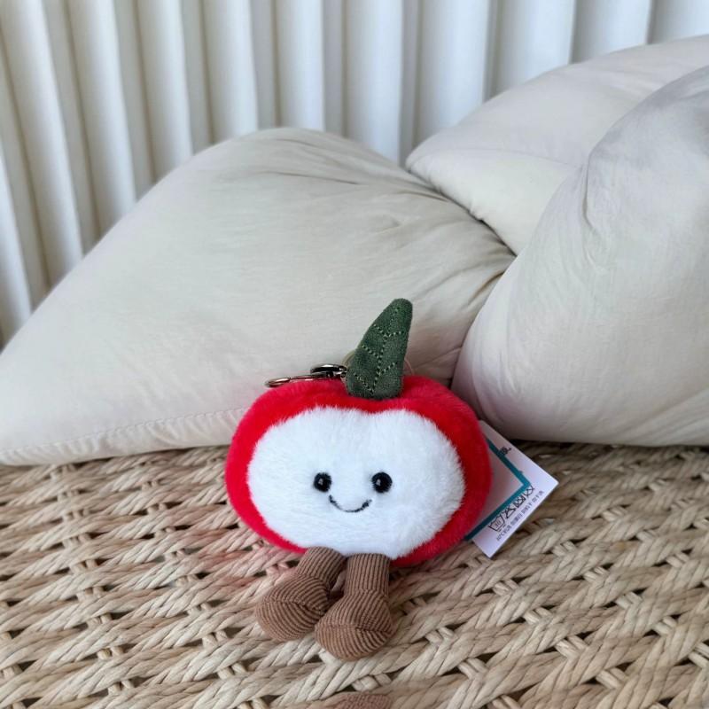Plush Fruit Keychain Charm Bags Purse Accessory Soft Stuffed Toy Decor Teens Adults