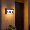 Soft Uniform LED Glow Solar LED Address Plaque Light Solar-Powered LED Light  Entrance Wall
