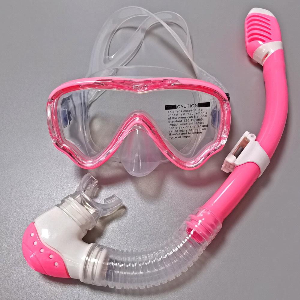 Diving Goggles, Snorkel Set, Full Dry Snorkeling Mask.