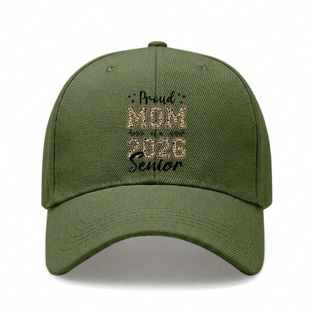 [Proud Mom Baseball Cap] 2026 Women s Leopard Print  MOM 2026  Letter Print  Polyester Adjustable Hat Breathable Soft Casual Outdoor Sports