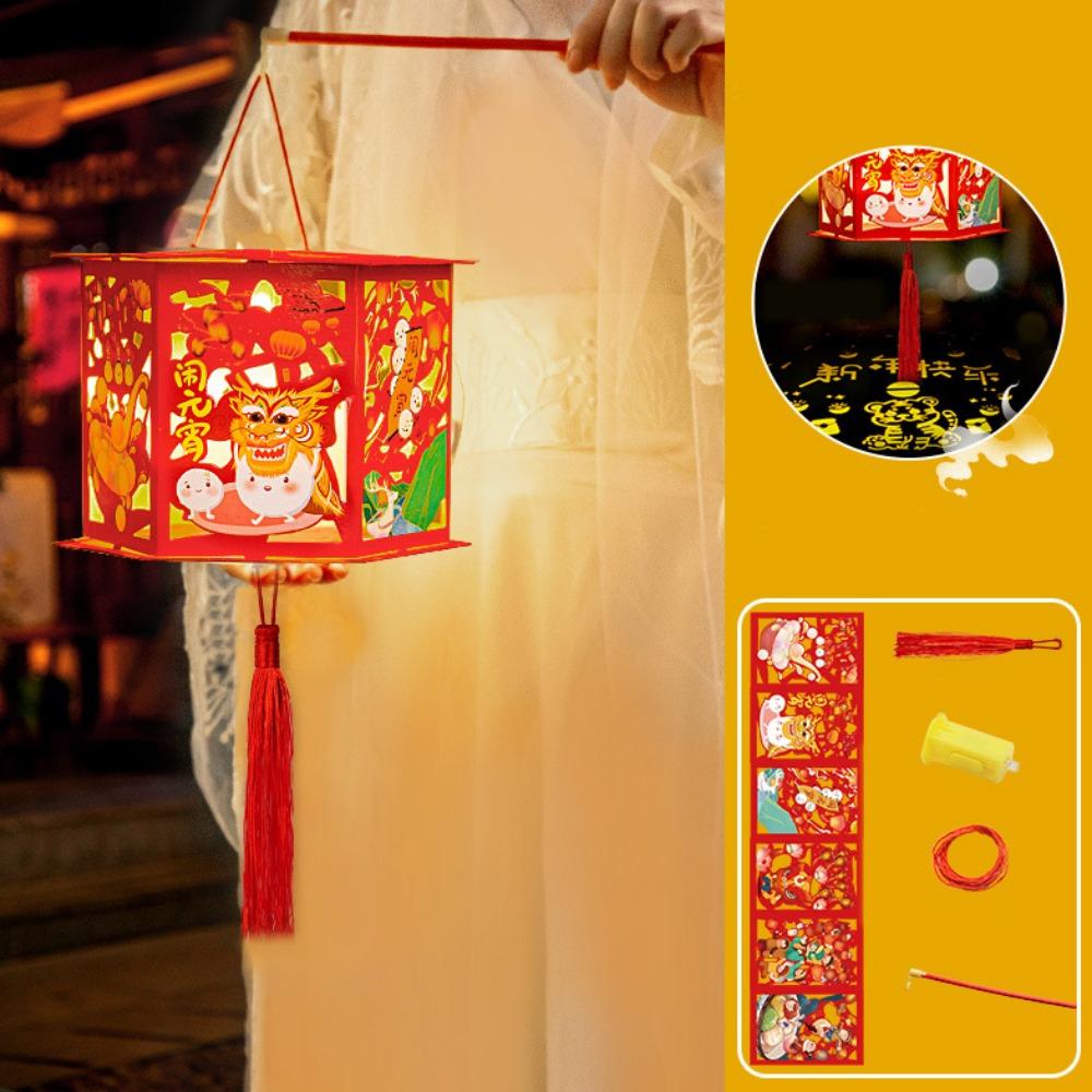 Cartoon Portable Lantern Chinese Style LED Light Lantern Spring Festival