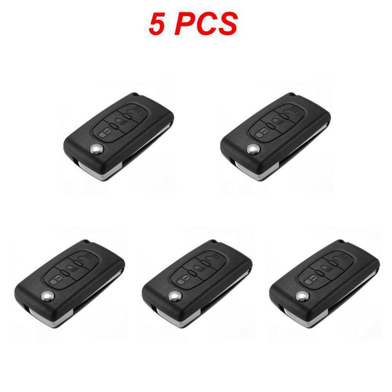 2~5PCS Buttons Car Flip Remote Key Case Cover Shell Fob For Citroen C2 C3 C4 C5 C6 C8 VA2 Blade CE0523 Key Repair Kit Car