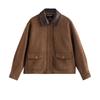 Chuyu Women's Suede Patchwork Barn-Style Jacket