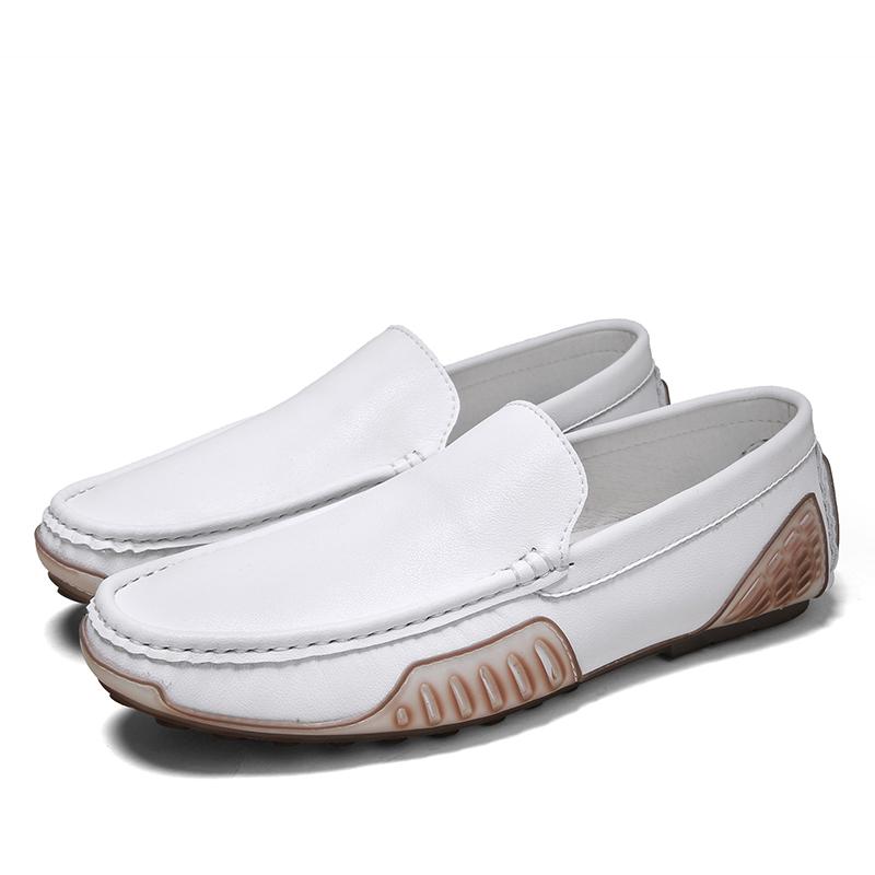 Genuine Leather Men Shoe 2024 New Casual Leather Shoes Men Slip on Formal Loafers Men Moccasins Italian Black Male Driving Shoes