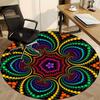 1pc Psychedelic Pattern Chair Carpet for Office Non-Slip, Machine Washable Rug for Office - Holiday DecorMachine Made Yy251029021
