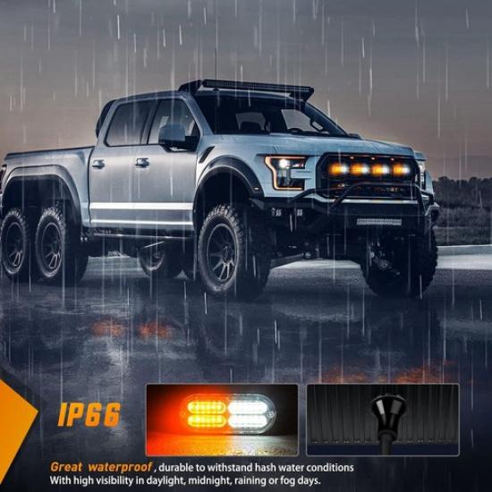 12V-24V  20LED Strobe Beacon Lights Truck Car Rooftop Emergency Hazard Warning